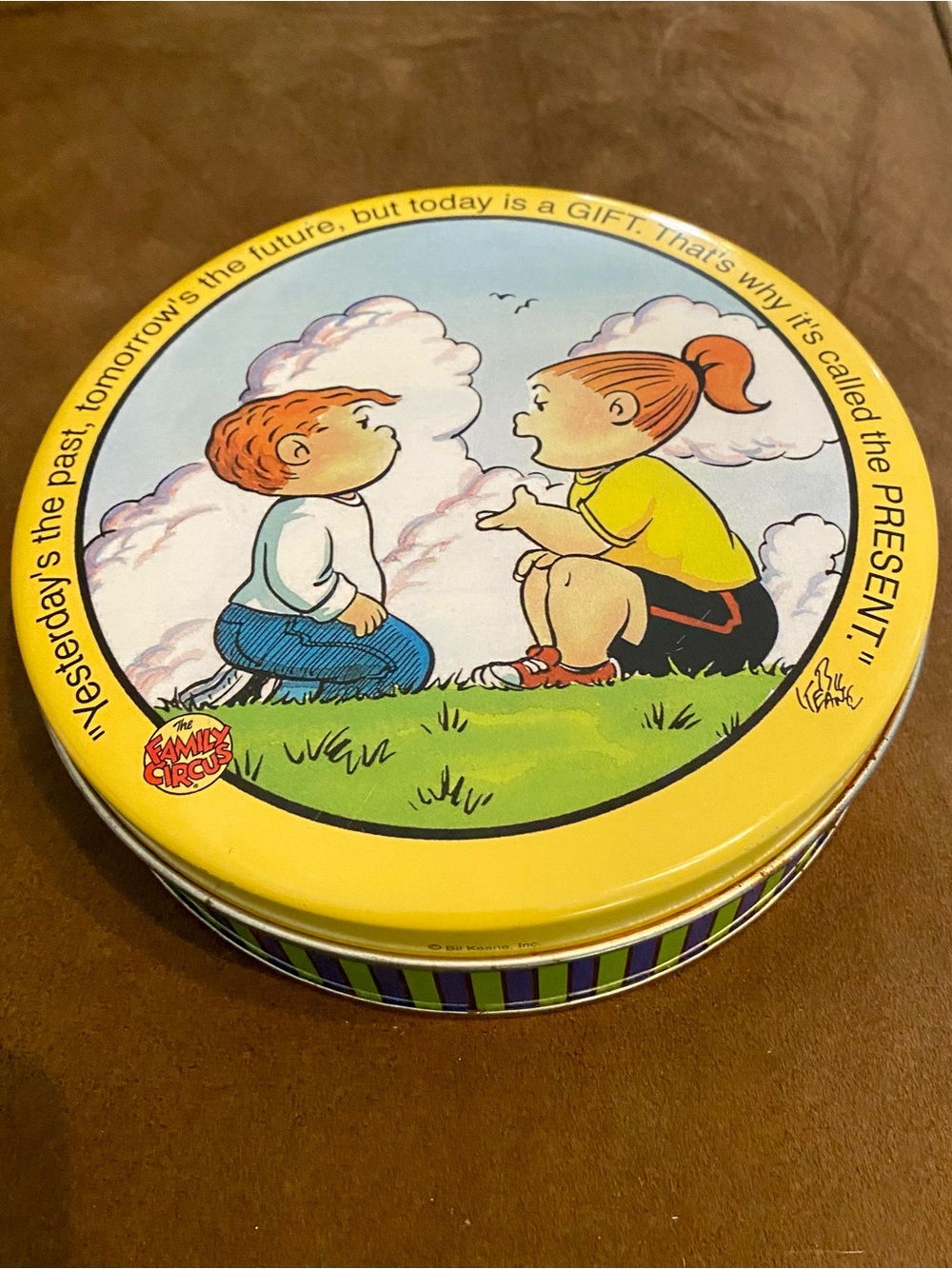 The Family Circus Cookie Tin Vintage Comics Bill Keane